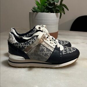 Michael Kors Black and Silver Patterned Sneakers